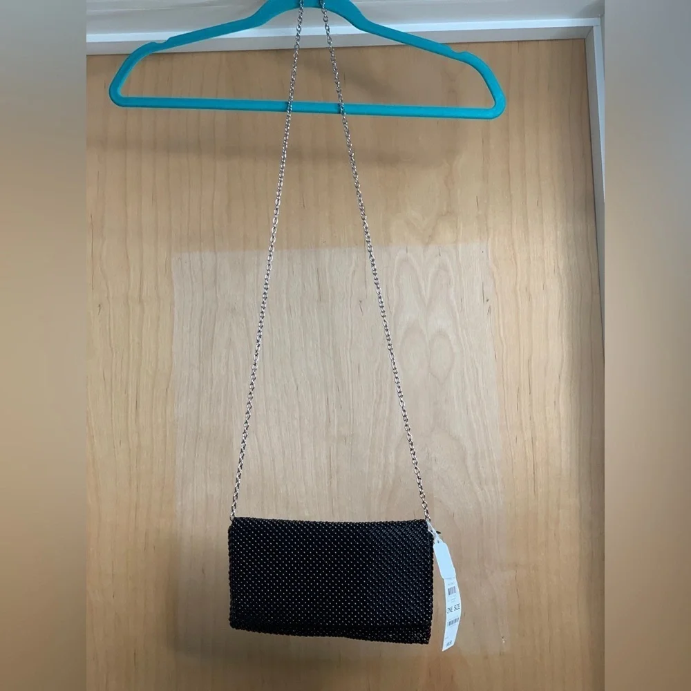 International Concepts Elegant Black Pearled Evening Clutch   Y2K Glam